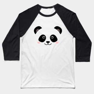 Cute panda face Baseball T-Shirt